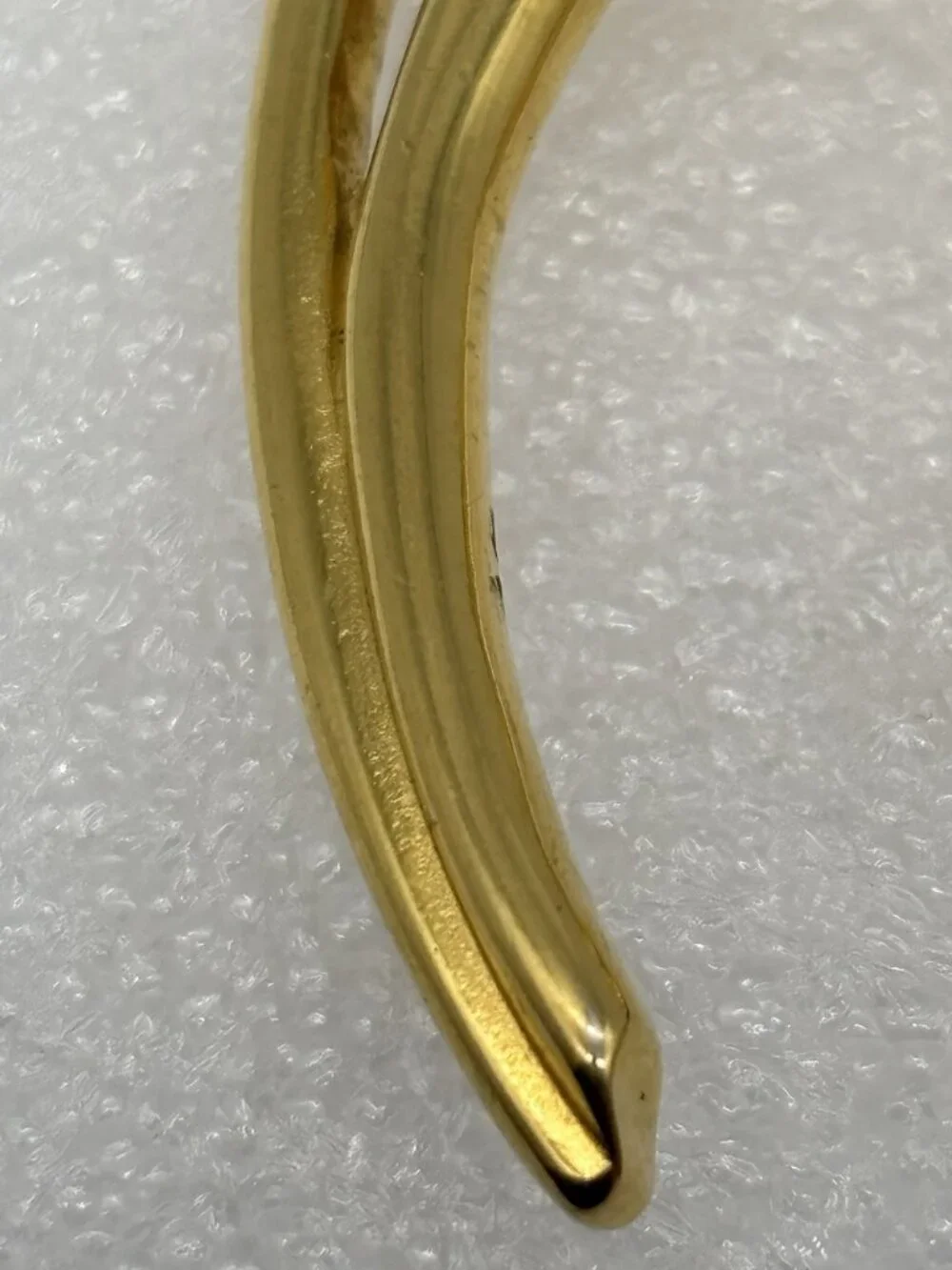 Vintage Trifari Double Waves Swirl Curl Brooch Pin Polished Gold Tone and Signed